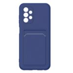 Hoesje geschikt voor Samsung A13 4G - Siliconen hoesje - Blauw - Pasjeshouder