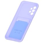 Hoesje geschikt voor Samsung A13 4G - Siliconen hoesje - Paars - Pasjeshouder