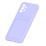 Hoesje geschikt voor Samsung A13 4G - Siliconen hoesje - Paars - Pasjeshouder