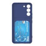 Hoesje geschikt voor Samsung A13 5G - Siliconen hoesje - Blauw - Pasjeshouder