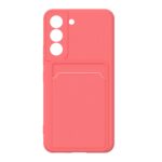 Hoesje geschikt voor Samsung A13 5G - Siliconen hoesje - Donker Roze - Pasjeshouder