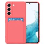 Hoesje geschikt voor Samsung A13 5G - Siliconen hoesje - Donker Roze - Pasjeshouder