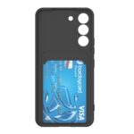 Hoesje geschikt voor Samsung A13 5G - Siliconen hoesje - Zwart - Pasjeshouder