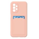 Hoesje geschikt voor Samsung A33 5G - Siliconen hoesje - Licht Roze - Pasjeshouder