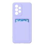 Hoesje geschikt voor Samsung A33 5G - Siliconen hoesje - Paars - Pasjeshouder