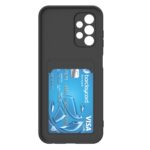 Hoesje geschikt voor Samsung A33 5G - Siliconen hoesje - Zwart - Pasjeshouder