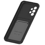 Hoesje geschikt voor Samsung A33 5G - Siliconen hoesje - Zwart - Pasjeshouder