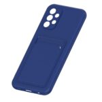 Hoesje geschikt voor Samsung A73 5G - Siliconen hoesje - Blauw - Pasjeshouder