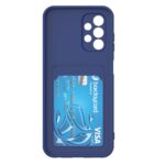Hoesje geschikt voor Samsung A73 5G - Siliconen hoesje - Blauw - Pasjeshouder