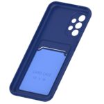 Hoesje geschikt voor Samsung A73 5G - Siliconen hoesje - Blauw - Pasjeshouder