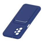 Hoesje geschikt voor Samsung A73 5G - Siliconen hoesje - Blauw - Pasjeshouder