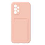 Hoesje geschikt voor Samsung A73 5G - Siliconen hoesje - Licht Roze - Pasjeshouder