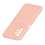 Hoesje geschikt voor Samsung A73 5G - Siliconen hoesje - Licht Roze - Pasjeshouder
