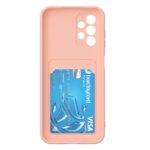 Hoesje geschikt voor Samsung A73 5G - Siliconen hoesje - Licht Roze - Pasjeshouder