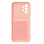Hoesje geschikt voor Samsung A73 5G - Siliconen hoesje - Licht Roze - Pasjeshouder