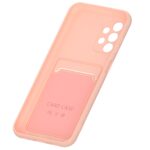 Hoesje geschikt voor Samsung A73 5G - Siliconen hoesje - Licht Roze - Pasjeshouder