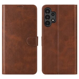 Hoesje geschikt voor Samsung Galaxy A13 4G - Boekhoesje - Bruin  - Portemonneehoesje