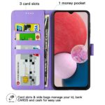 Hoesje geschikt voor Samsung Galaxy A13 4G - Boekhoesje - Paars - Portemonneehoesje