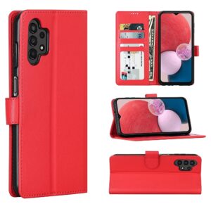 Hoesje geschikt voor Samsung Galaxy A13 4G - Boekhoesje - Rood - Portemonneehoesje