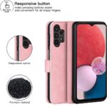 Hoesje geschikt voor Samsung Galaxy A13 4G - Boekhoesje - Roze - Portemonneehoesje