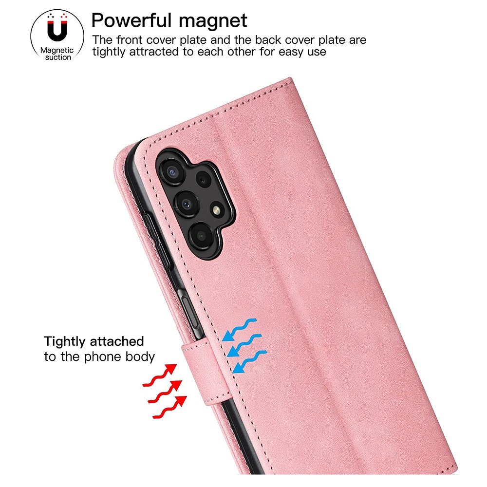 Hoesje geschikt voor Samsung Galaxy A13 4G - Boekhoesje - Roze - Portemonneehoesje
