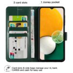 Hoesje geschikt voor Samsung Galaxy A13 5G - Boekhoesje - Groen - Portemonneehoesje