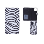 Hoesje geschikt voor Samsung Galaxy A22 5G Bookcase Zebra Print - Portemonnee hoesje