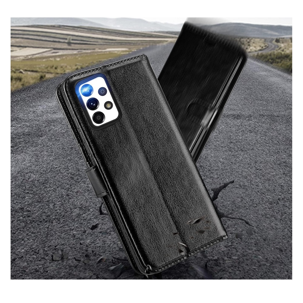 Hoesje geschikt voor Samsung Galaxy A53 5G - Boekhoesje - Zwart - Portemonneehoesje