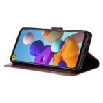 Hoesje geschikt voor Samsung Galaxy S22 - Boekhoesje - Bruin  - Portemonneehoesje