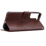 Hoesje geschikt voor Samsung Galaxy S22 - Boekhoesje - Bruin  - Portemonneehoesje