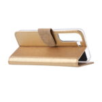 Hoesje geschikt voor Samsung Galaxy S22 - Boekhoesje - Goud - Portemonneehoesje