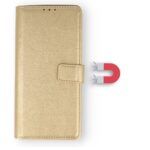 Hoesje geschikt voor Samsung Galaxy S22 - Boekhoesje - Goud - Portemonneehoesje