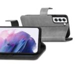 Hoesje geschikt voor Samsung Galaxy S22 - Boekhoesje - Grijs - Portemonneehoesje