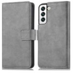 Hoesje geschikt voor Samsung Galaxy S22 - Boekhoesje - Grijs - Portemonneehoesje