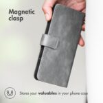 Hoesje geschikt voor Samsung Galaxy S22+ - Boekhoesje - Grijs - Portemonneehoesje