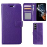 Hoesje geschikt voor Samsung Galaxy S22 - Boekhoesje - Paars - Portemonneehoesje