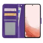 Hoesje geschikt voor Samsung Galaxy S22+ - Boekhoesje - Paars - Portemonneehoesje