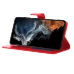 Hoesje geschikt voor Samsung Galaxy S22+ - Boekhoesje - Rood - Portemonneehoesje