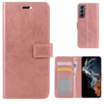 Hoesje geschikt voor Samsung Galaxy S22+ - Boekhoesje - RoseGoud - Portemonneehoesje