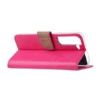 Hoesje geschikt voor Samsung Galaxy S22 - Boekhoesje - Roze - Portemonneehoesje