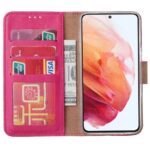 Hoesje geschikt voor Samsung Galaxy S22 - Boekhoesje - Roze - Portemonneehoesje