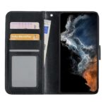 Hoesje geschikt voor Samsung Galaxy S22+ - Boekhoesje - Zwart - Portemonneehoesje