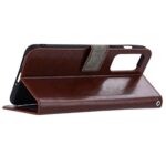 Hoesje geschikt voor Samsung Galaxy S22 Ultra - Boekhoesje - Bruin  - Portemonneehoesje