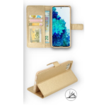 Hoesje geschikt voor Samsung Galaxy S22 Ultra - Boekhoesje - Goud - Portemonneehoesje