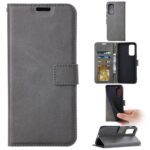 Hoesje geschikt voor Samsung Galaxy S22 Ultra - Boekhoesje - Grijs - Portemonneehoesje