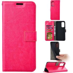 Hoesje geschikt voor Samsung Galaxy S22 Ultra - Boekhoesje - Roze - Portemonneehoesje