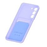 Hoesje geschikt voor Samsung S21FE - Siliconen hoesje - Paars - Pasjeshouder