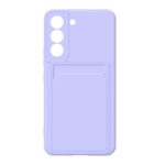 Hoesje geschikt voor Samsung S21FE - Siliconen hoesje - Paars - Pasjeshouder