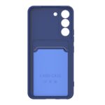 Hoesje geschikt voor Samsung S22+ - Siliconen hoesje - Blauw - Pasjeshouder