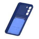 Hoesje geschikt voor Samsung S22 - Siliconen hoesje - Blauw - Pasjeshouder
